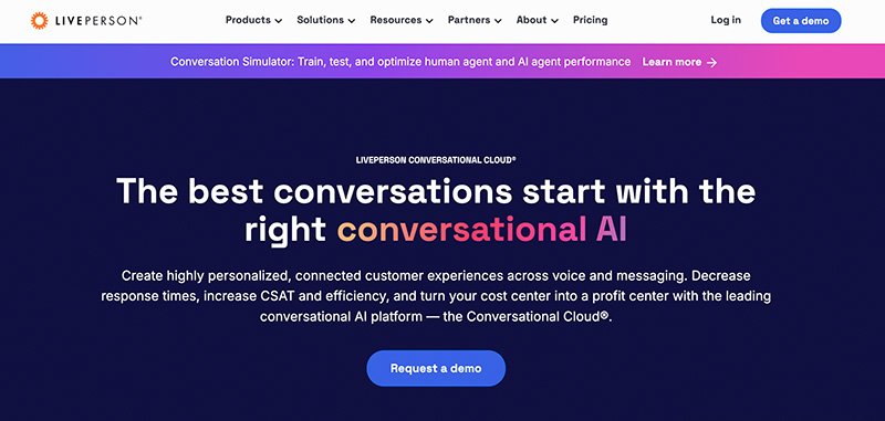 LivePerson Conversational Cloud homepage
